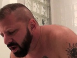 Inked top bear assfucking in the shower