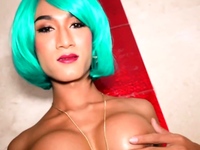 Green hairy lascivious thai tgirl slut creamy gets barebacked | Tranny Update
