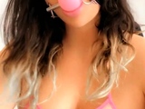 Big boob brunette masturbates on webcam