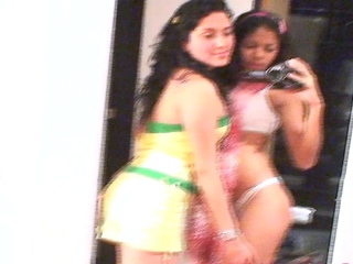 Naughty teen lesbo filming