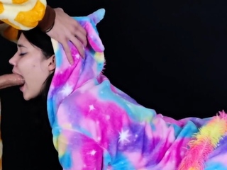 Deep Throat Struggle: His Huge Cock Fills My Throat