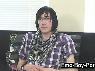 Gay fuck adorable emo guy andy is new to porn but he