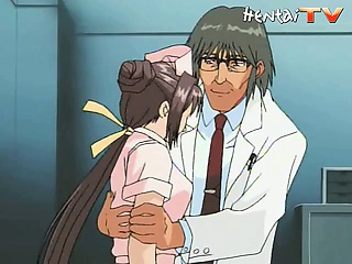 Hentai Uses His Big Tool On One Of His Nurses...