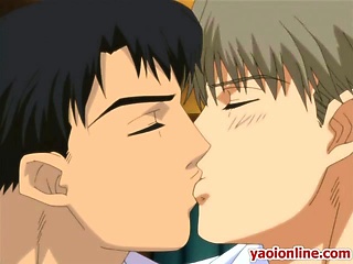 Two Hentai Guys Having Hot Night Kiss...