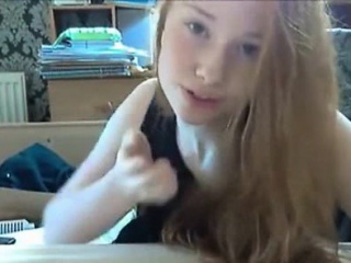 Hot Redhead With Pale Skin Fingers Pussy...