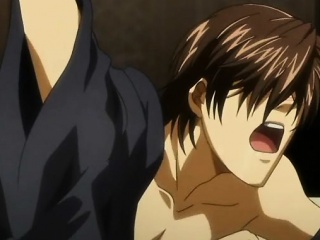 Gay anime boy getting his anal...