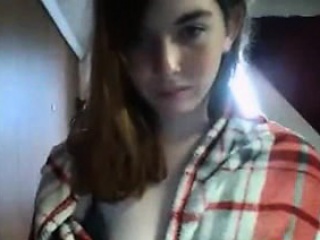 Sexy Redheaded Teen Schoolgirl Teases On Webcam...