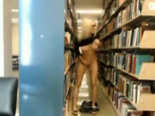 Sexy Hot Blonde Gets Caught Masturbating In Public Library 2...