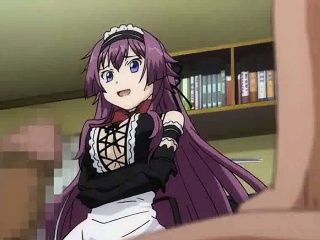 Hentai maid jerking a...