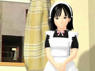 3d Anime Maid Licking A Hard Penis...