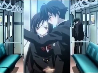 Innocent anime schoolgirl blows stiff...