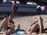 Naked Teen Girls Tanning At A Beach