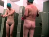 Hidden camera – naked girls taking shower after swimming