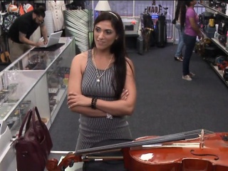 Latina Woman Pawns A Cello And Pounded Extra...