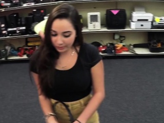 College Bitch Gets Pounded Hardcore Style In The Pawnshop...