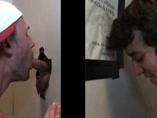 Teen guy tricked into gay oral sex on gloryhole