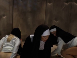 Nuns Shove Crosses In Ass...