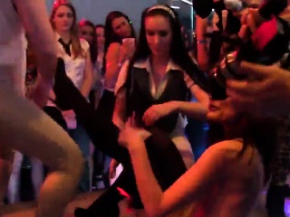 Hot teens get completely crazy and naked at hardcore party