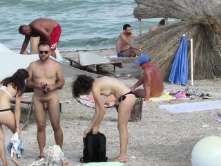 Amateur nudist beach voyeur