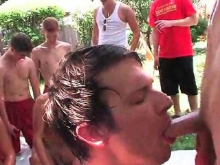 Outdoor college hazing with gay oral sex