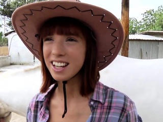 Euro Cowgirl Fingered In Shavedpussy...