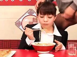 Asian Gal Is Having A Meal And He In It For Her T...