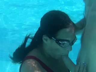 Submerged underwater her...
