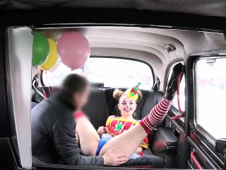 Clown Babe Squirts And Fucks In Fake Taxi...