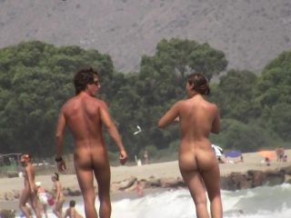 Superb Nude Beach Pussy Shot...