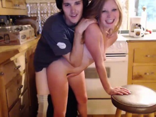 Hot teen couple fuck on webcam