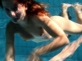 Slowmo teen in czech swimming...