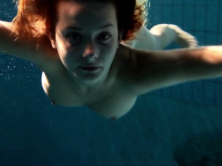 Edwiga Swims In Clothes At Night...