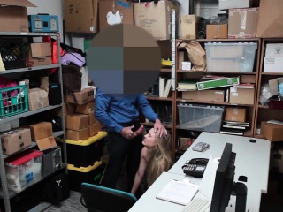 Blonde Teen Caught Stealing And Fucked By A Security Guy...