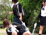 Spied japanese teens pee