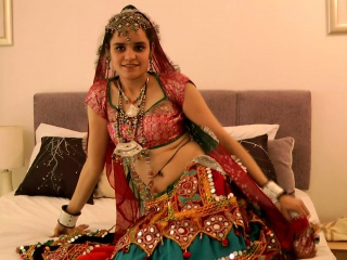 Charming Indian College Girl Jasmine In Gujarati Garba S...