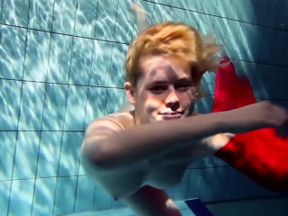 Hot Blonde Lucie French Teen In The Pool...