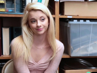 Cute Blonde Shoplifter Teen Got Caught And Punished...