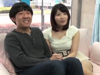 Japanese teenagers couple enjoy glass room...