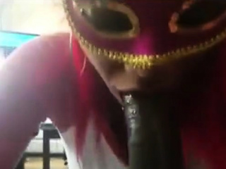 Masked Ebony Chick Swallow After Blowjob...