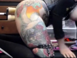 Wow Tattoed Girl Double Penetration Machine Fuck...
