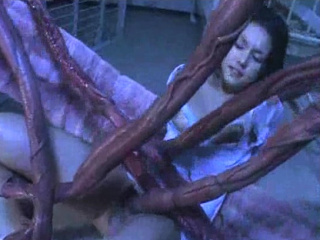 Nurse wrecked by a dozen of tentacles!