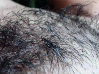 Blue dildo in hairy pussy...