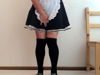 Cute Japanese Maid Pees Herself...