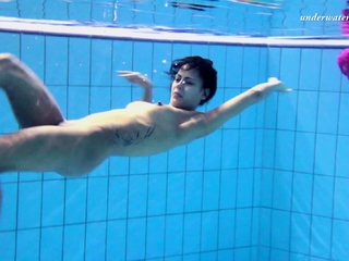Zlata oduvanchik underwater swimming babe