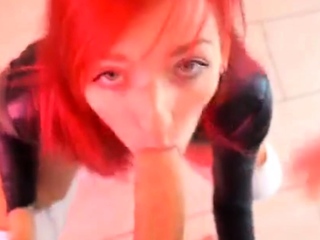 Sexy redhead german gets her tight...