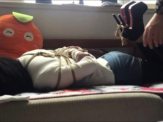 Japanese woman bdsm gagging...