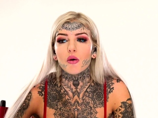 Behind The Scenes For Amber Lukes Face Tattoo...