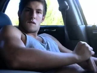  Hot Young Jock Jerks In His Car...
