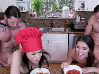 Culinary Daddies Fucking Each Others Sexy Stepdaughters...