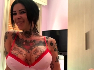Busty Megan Inky Her Ink During Quarantine...